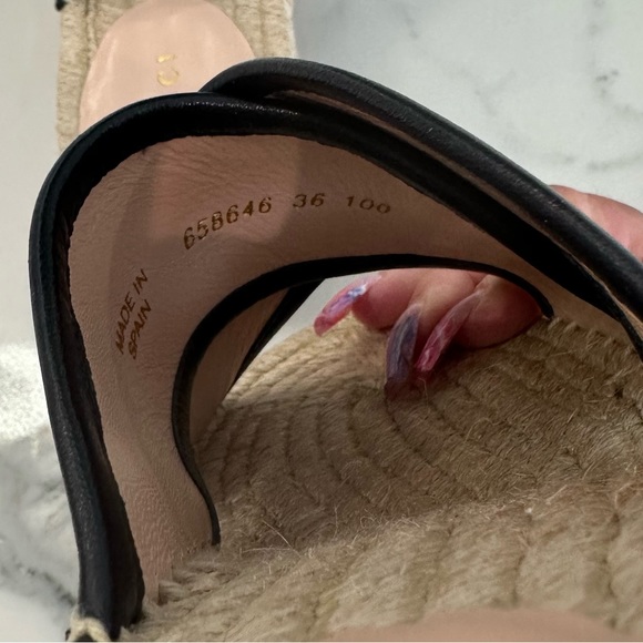 Gucci Multicolor GG Supreme Espadrille Sandals - Picture 7 of 10